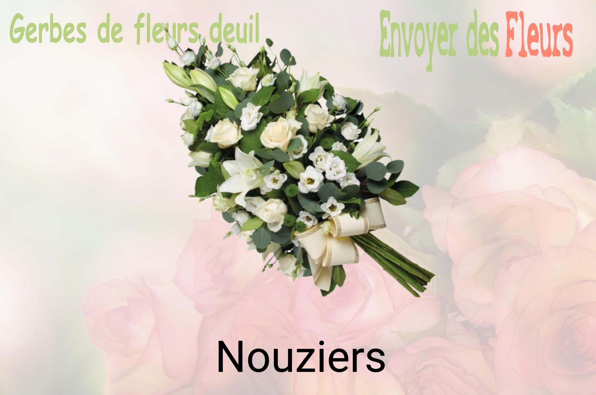 Gerbe de fleurs de deuil livrée à Nouziers
